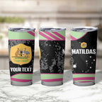 Custom Australia Matildas 2026 Tumbler Cup Come On Aussie Grunge Style