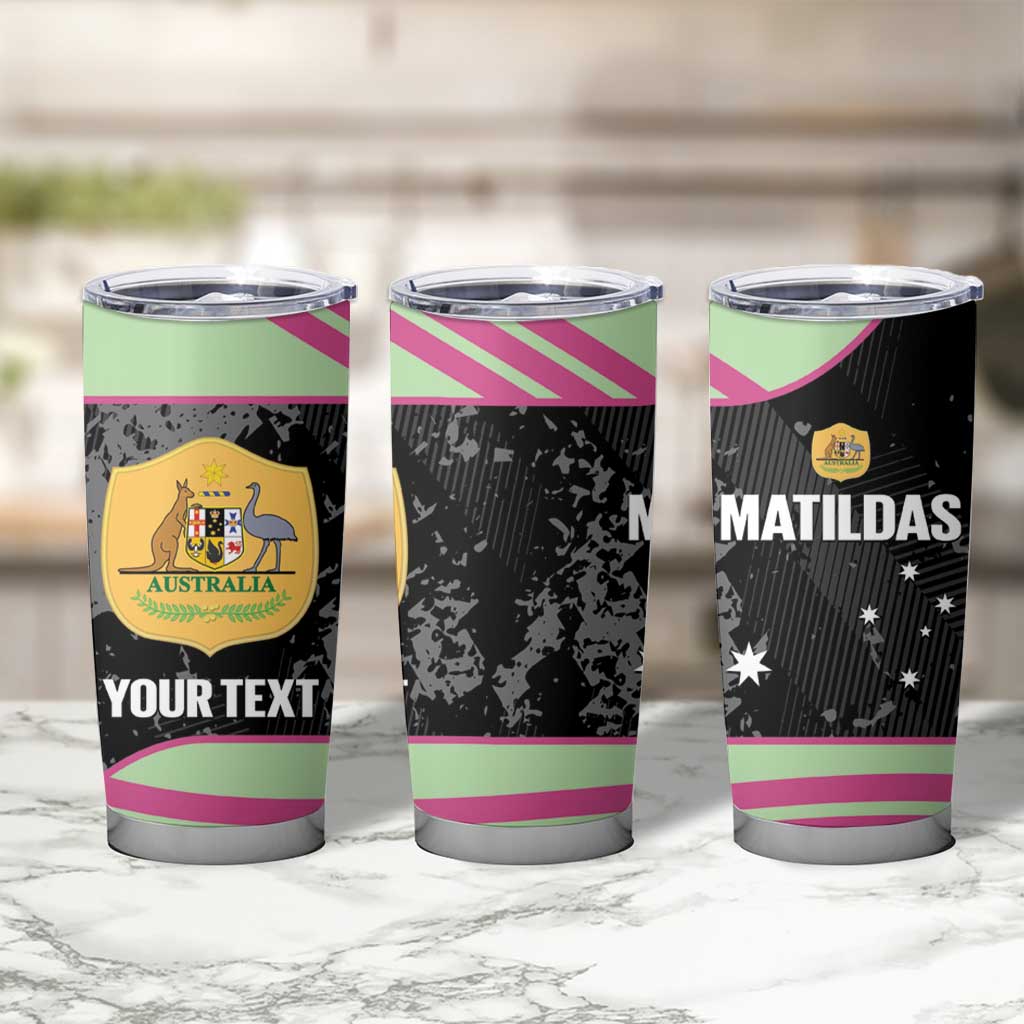 Custom Australia Matildas 2026 Tumbler Cup Come On Aussie Grunge Style