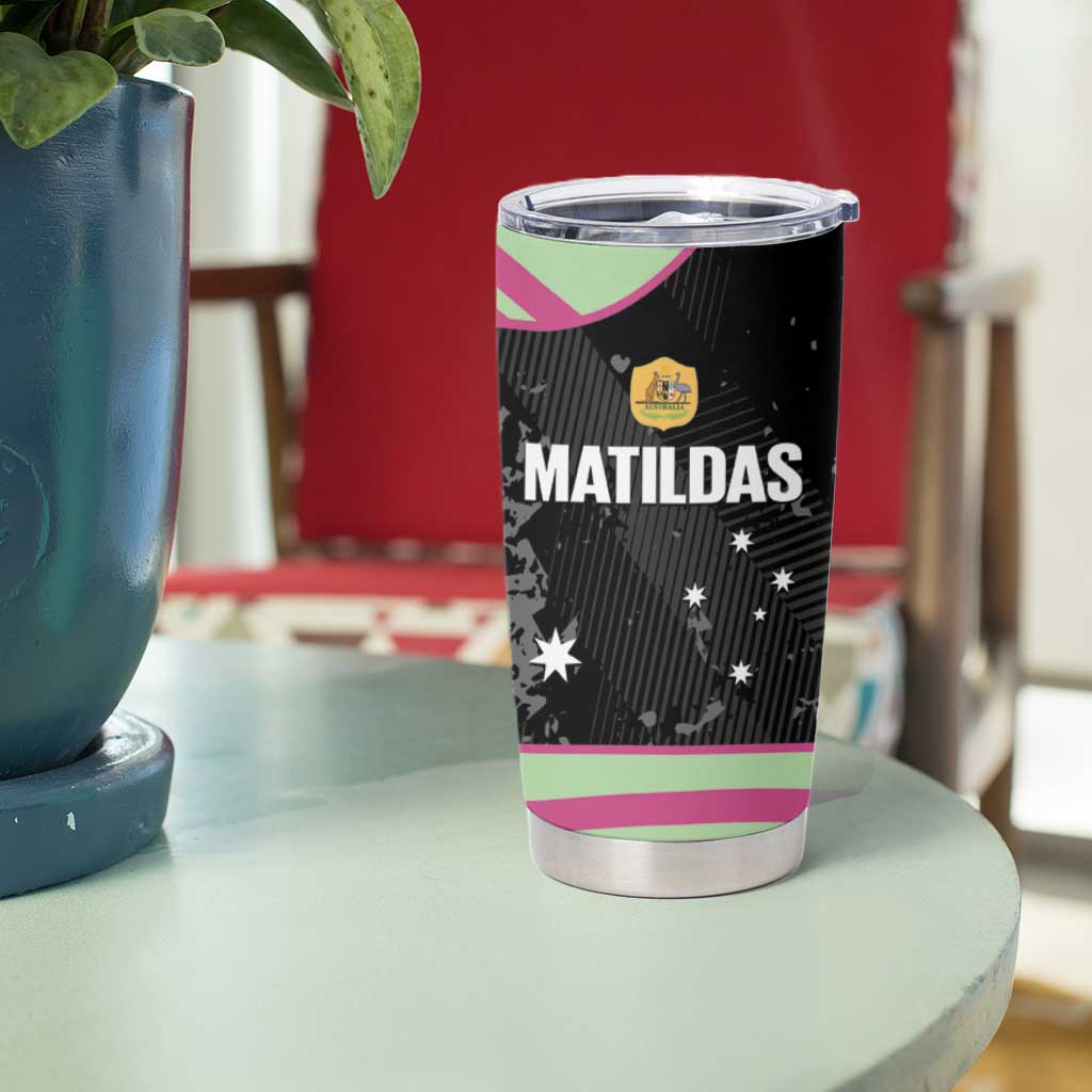 Custom Australia Matildas 2026 Tumbler Cup Come On Aussie Grunge Style