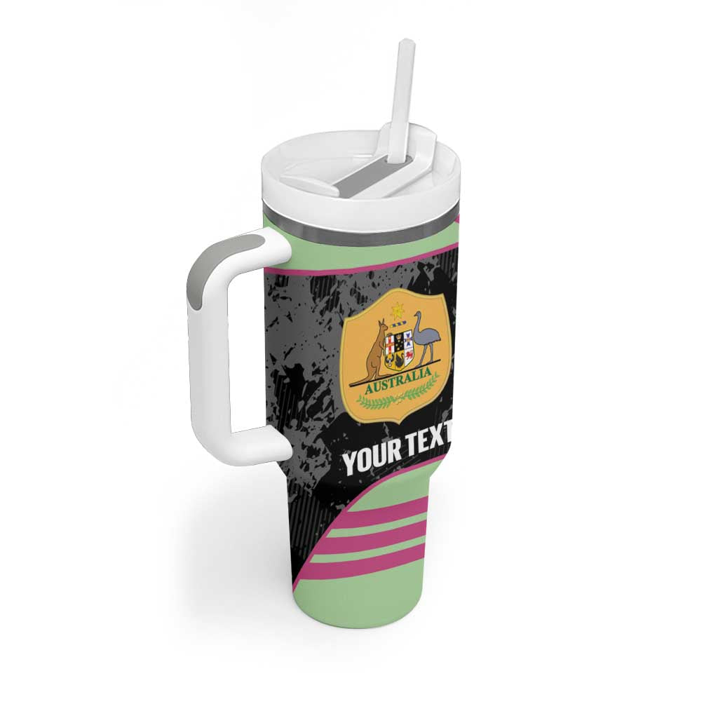 Custom Australia Matildas 2026 Tumbler With Handle Come On Aussie Grunge Style