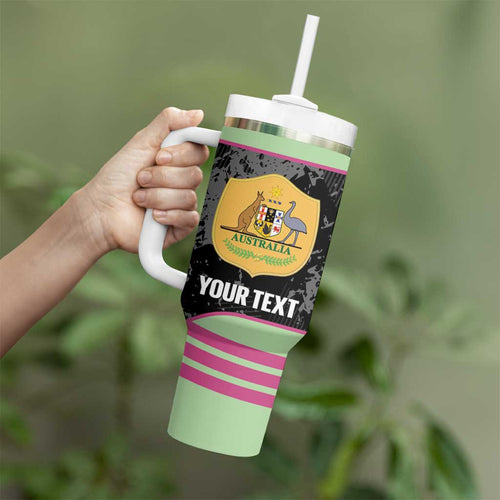 Custom Australia Matildas 2026 Tumbler With Handle Come On Aussie Grunge Style