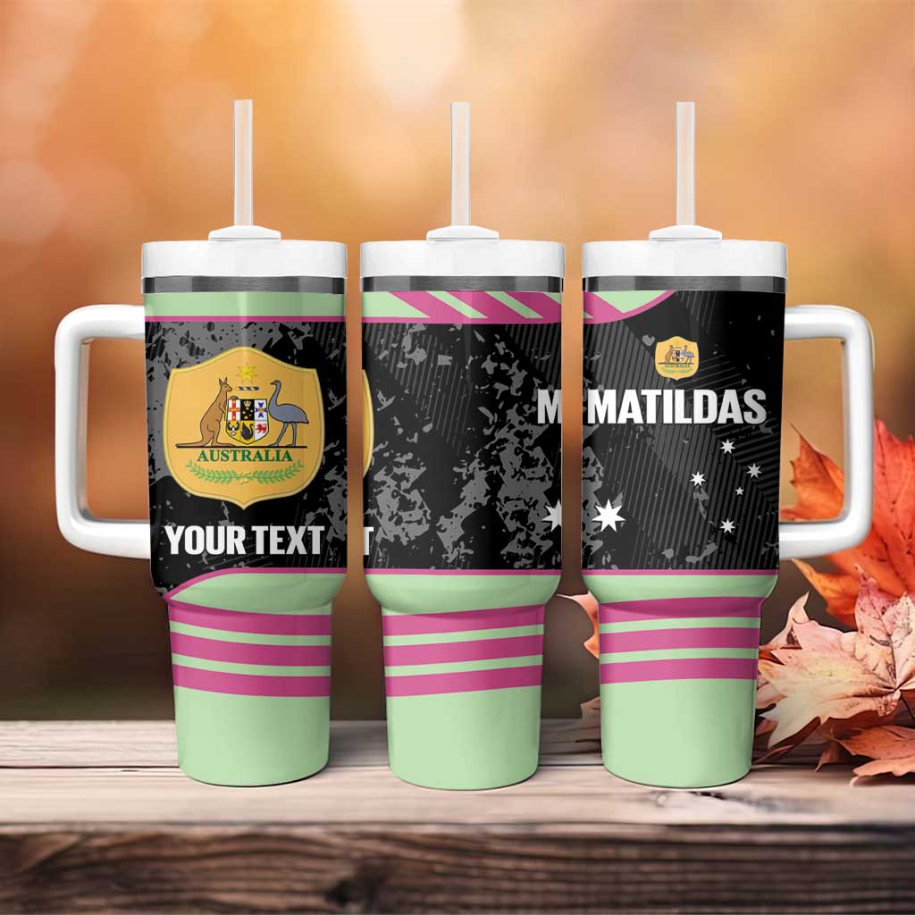 Custom Australia Matildas 2026 Tumbler With Handle Come On Aussie Grunge Style