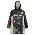Custom Australia Matildas 2026 Wearable Blanket Hoodie Come On Aussie Grunge Style