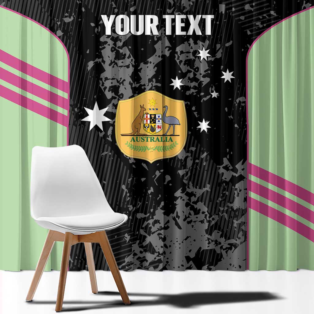 Custom Australia Matildas 2026 Window Curtain Come On Aussie Grunge Style