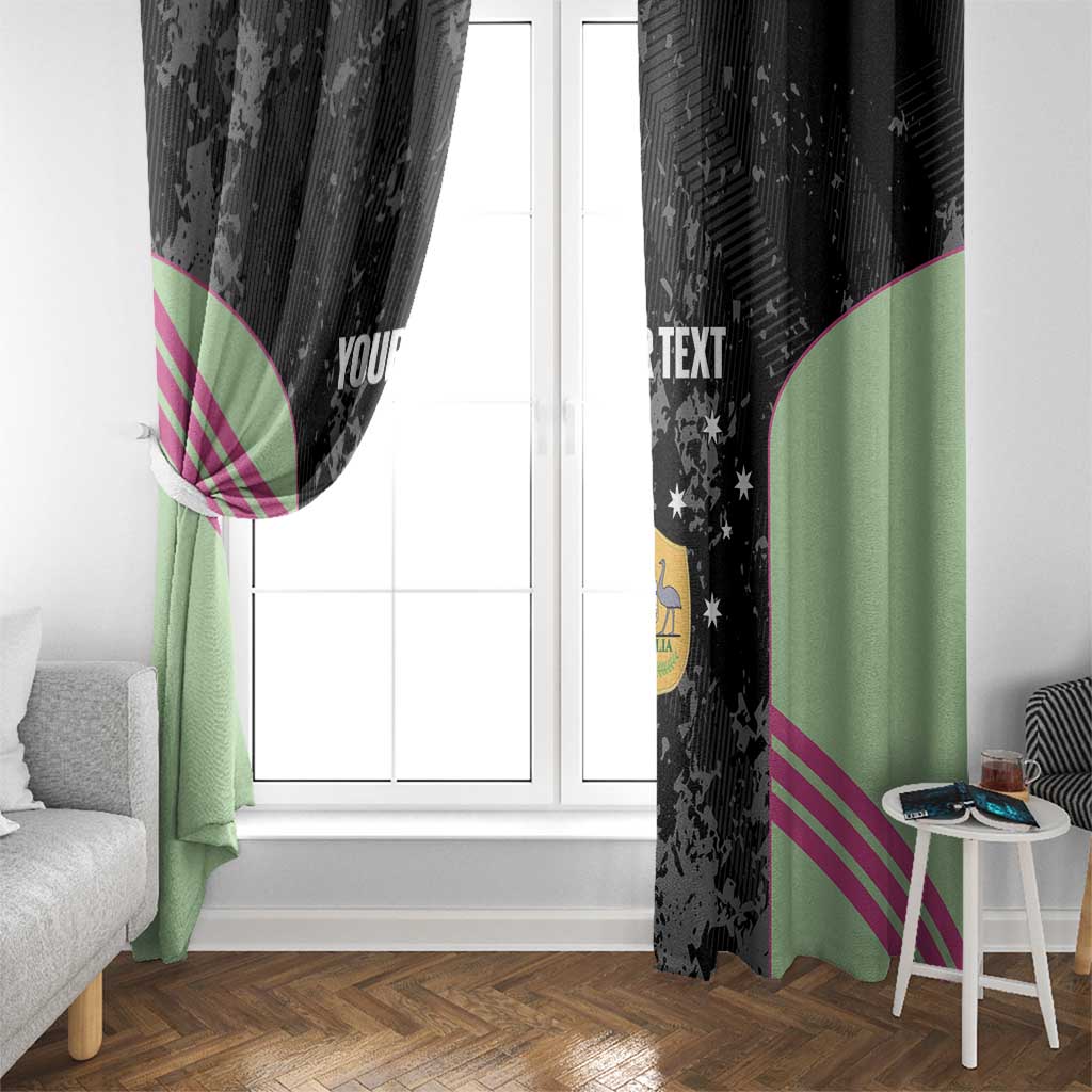 Custom Australia Matildas 2026 Window Curtain Come On Aussie Grunge Style