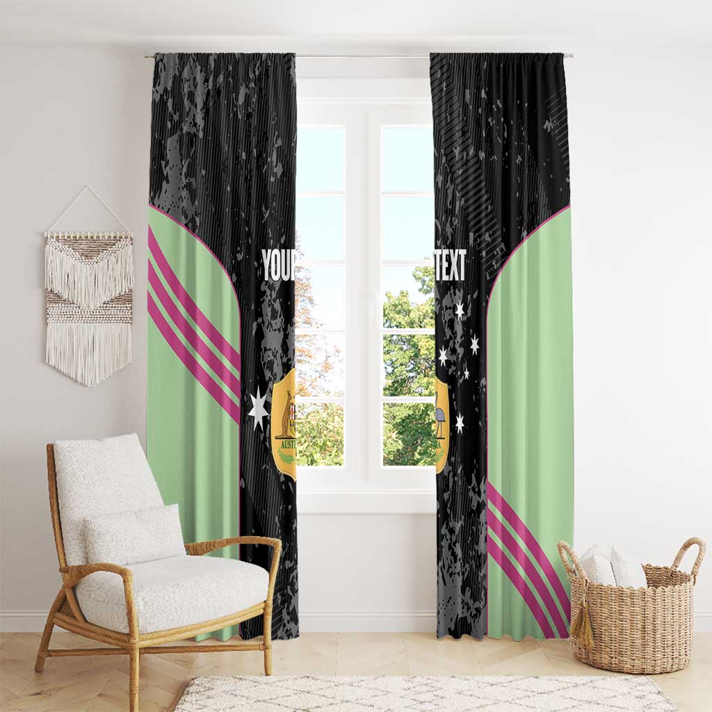 Custom Australia Matildas 2026 Window Curtain Come On Aussie Grunge Style