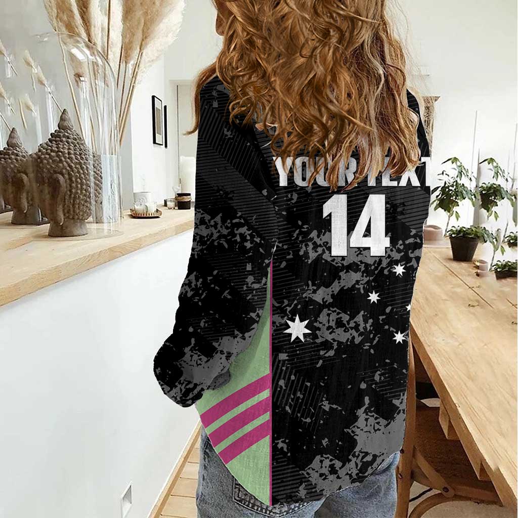 Custom Australia Matildas 2026 Women Casual Shirt Come On Aussie Grunge Style