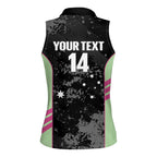 Custom Australia Matildas 2026 Women Sleeveless Polo Shirt Come On Aussie Grunge Style