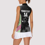 Custom Australia Matildas 2026 Women Sleeveless Polo Shirt Come On Aussie Grunge Style