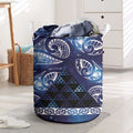 Matariki New Zealand Laundry Basket NZ Niho Taniwha Maori New Year Blue Galaxy