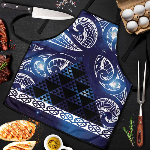 Matariki New Zealand Apron NZ Niho Taniwha Maori New Year Blue Galaxy