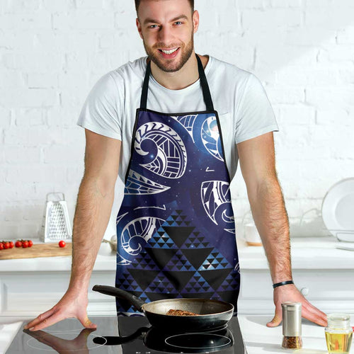 Matariki New Zealand Apron NZ Niho Taniwha Maori New Year Blue Galaxy