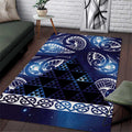 Matariki New Zealand Area Rug NZ Niho Taniwha Maori New Year Blue Galaxy