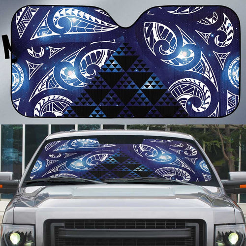 Matariki New Zealand Auto Sun Shade NZ Niho Taniwha Maori New Year Blue Galaxy
