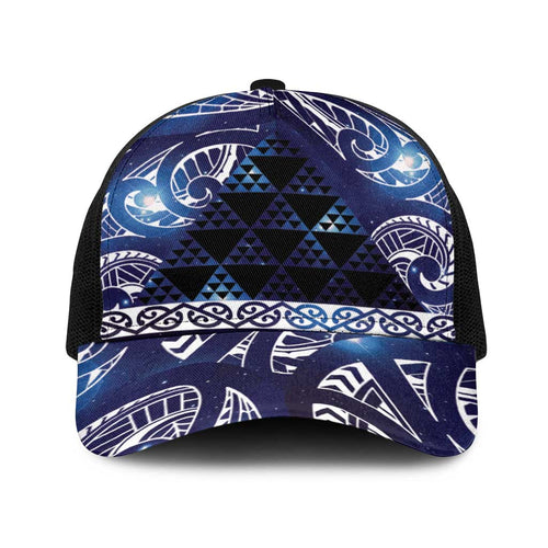 Matariki New Zealand Baseball Net Cap NZ Niho Taniwha Maori New Year Blue Galaxy