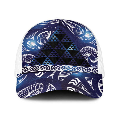 Matariki New Zealand Baseball Net Cap NZ Niho Taniwha Maori New Year Blue Galaxy