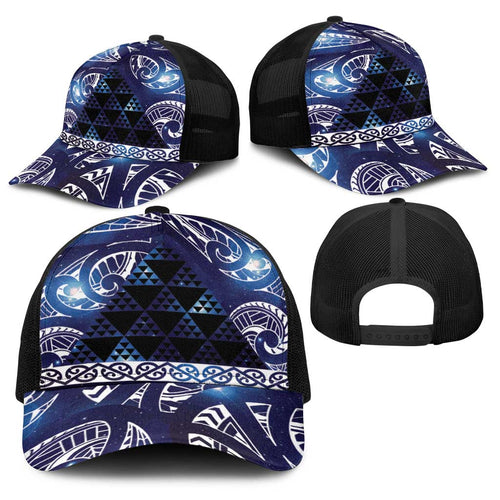 Matariki New Zealand Baseball Net Cap NZ Niho Taniwha Maori New Year Blue Galaxy