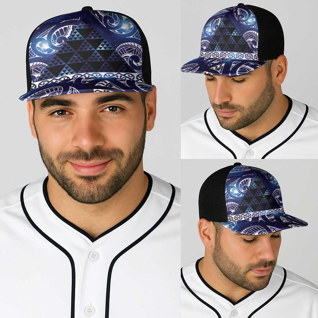 Matariki New Zealand Baseball Net Cap NZ Niho Taniwha Maori New Year Blue Galaxy