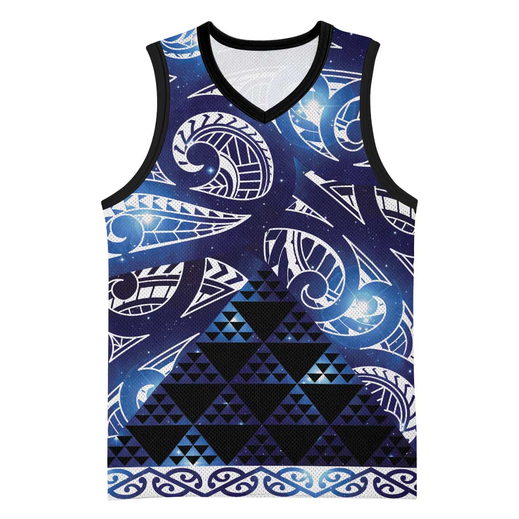 Matariki New Zealand Basketball Jersey NZ Niho Taniwha Maori New Year Blue Galaxy