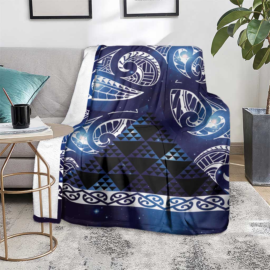 Matariki New Zealand Blanket NZ Niho Taniwha Maori New Year Blue Galaxy