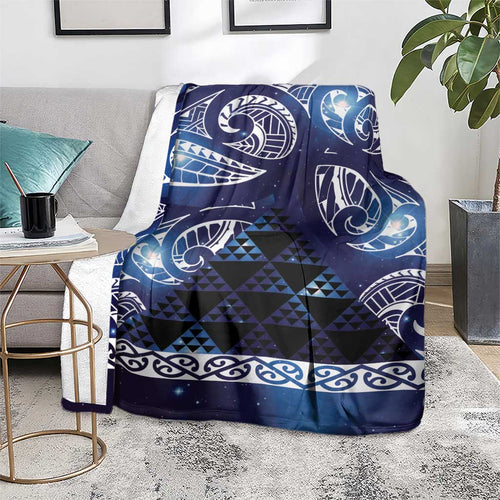 Matariki New Zealand Blanket NZ Niho Taniwha Maori New Year Blue Galaxy