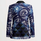 Matariki New Zealand Blazer NZ Niho Taniwha Maori New Year Blue Galaxy