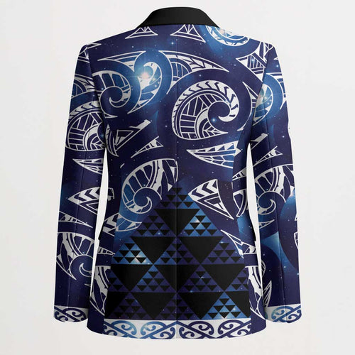 Matariki New Zealand Blazer NZ Niho Taniwha Maori New Year Blue Galaxy