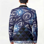Matariki New Zealand Blazer NZ Niho Taniwha Maori New Year Blue Galaxy