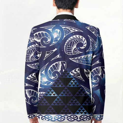 Matariki New Zealand Blazer NZ Niho Taniwha Maori New Year Blue Galaxy