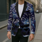 Matariki New Zealand Blazer NZ Niho Taniwha Maori New Year Blue Galaxy