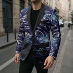 Matariki New Zealand Blazer NZ Niho Taniwha Maori New Year Blue Galaxy