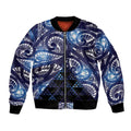 Matariki New Zealand Bomber Jacket NZ Niho Taniwha Maori New Year Blue Galaxy