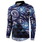 Matariki New Zealand Button Sweatshirt NZ Niho Taniwha Maori New Year Blue Galaxy