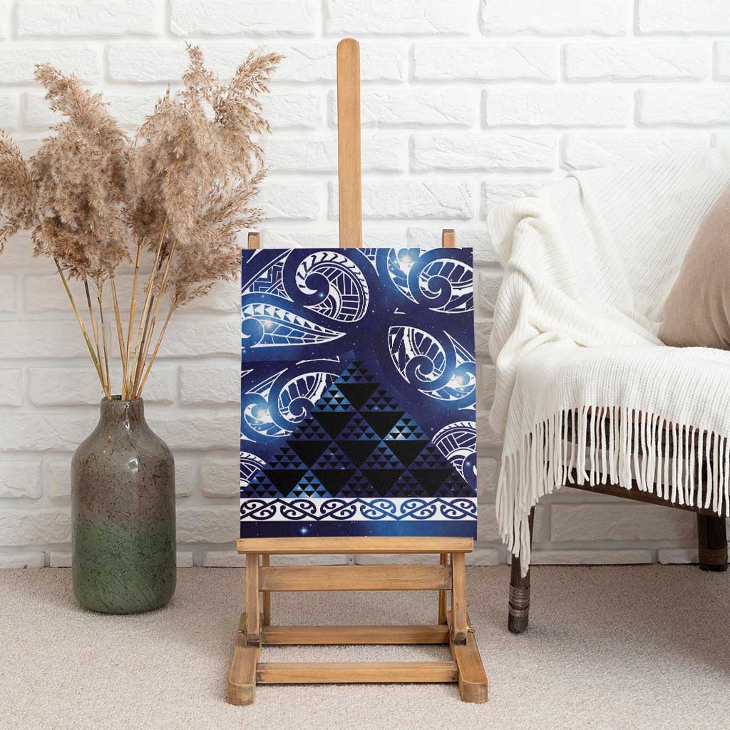 Matariki New Zealand Canvas Wall Art NZ Niho Taniwha Maori New Year Blue Galaxy