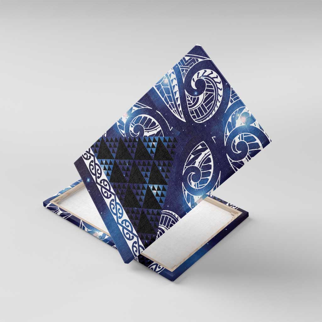 Matariki New Zealand Canvas Wall Art NZ Niho Taniwha Maori New Year Blue Galaxy