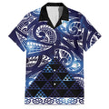 Matariki New Zealand Family Matching Mermaid Dress and Hawaiian Shirt NZ Niho Taniwha Maori New Year Blue Galaxy