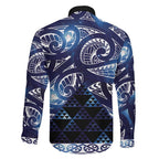 Matariki New Zealand Family Matching Tank Maxi Dress and Hawaiian Shirt NZ Niho Taniwha Maori New Year Blue Galaxy