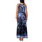 Matariki New Zealand Family Matching Tank Maxi Dress and Hawaiian Shirt NZ Niho Taniwha Maori New Year Blue Galaxy