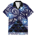 Matariki New Zealand Hawaiian Shirt NZ Niho Taniwha Maori New Year Blue Galaxy