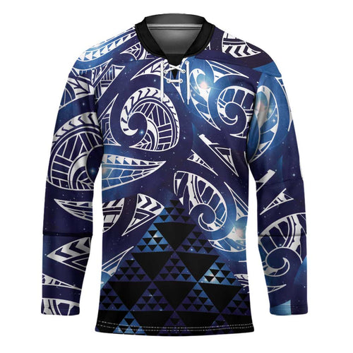 Matariki New Zealand Hockey Jersey NZ Niho Taniwha Maori New Year Blue Galaxy