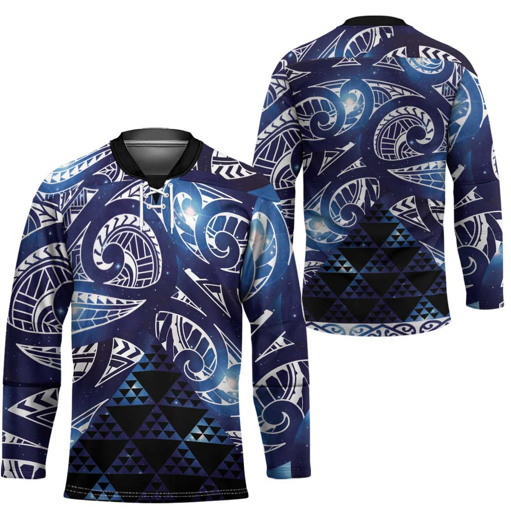 Matariki New Zealand Hockey Jersey NZ Niho Taniwha Maori New Year Blue Galaxy