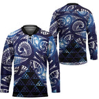 Matariki New Zealand Hockey Jersey NZ Niho Taniwha Maori New Year Blue Galaxy
