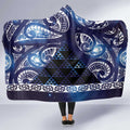Matariki New Zealand Hooded Blanket NZ Niho Taniwha Maori New Year Blue Galaxy