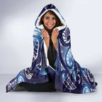 Matariki New Zealand Hooded Blanket NZ Niho Taniwha Maori New Year Blue Galaxy