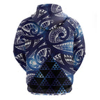 Matariki New Zealand Hoodie NZ Niho Taniwha Maori New Year Blue Galaxy