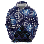 Matariki New Zealand Hoodie NZ Niho Taniwha Maori New Year Blue Galaxy