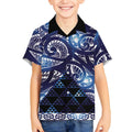 Matariki New Zealand Kid Hawaiian Shirt NZ Niho Taniwha Maori New Year Blue Galaxy