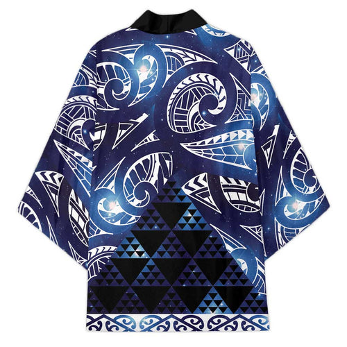Matariki New Zealand Kimono NZ Niho Taniwha Maori New Year Blue Galaxy