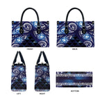 Matariki New Zealand Leather Bag NZ Niho Taniwha Maori New Year Blue Galaxy