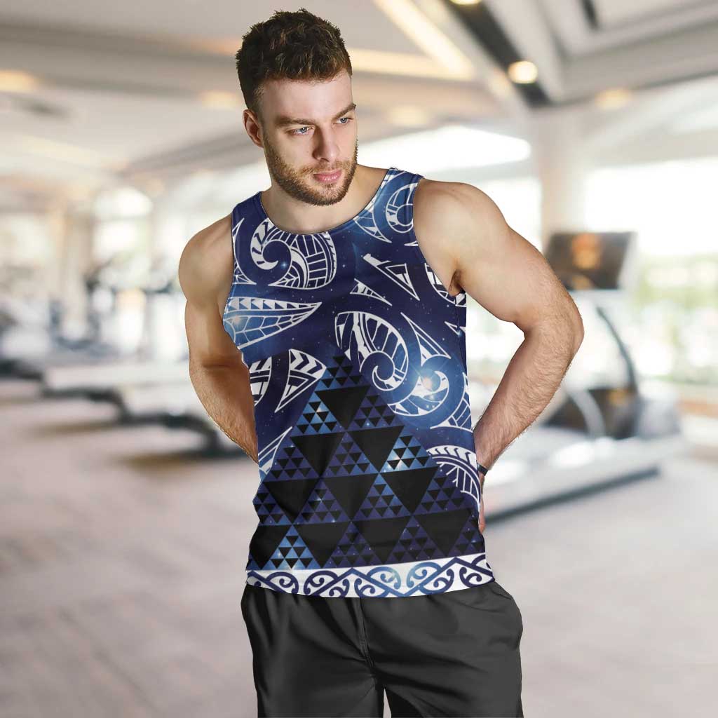 Matariki New Zealand Men Tank Top NZ Niho Taniwha Maori New Year Blue Galaxy